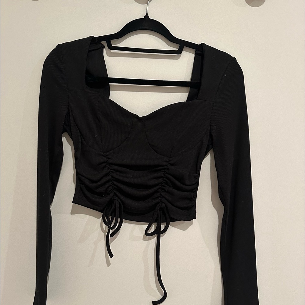 Black long sleeve going out top